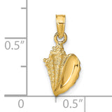 14k Conch Shell Pendant