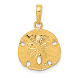 14k Polished Sand Dollar Pendant