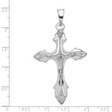 14k White Gold Crucifix Pendant