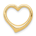 14K Polished Heart Chain Slide