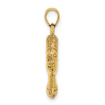 14k 3-D Nefertiti Pendant