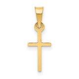 14k Polished Cross Charm