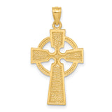 14k Diamond-cut Celtic Cross Pendant
