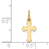 14k Mini Polished Cross Charm