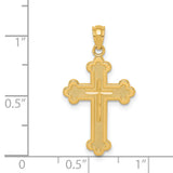 14k Budded Cross Pendant