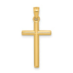 14k Polished Hollow Cross Pendant