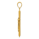 14k Polished Hollow Crucifix Pendant