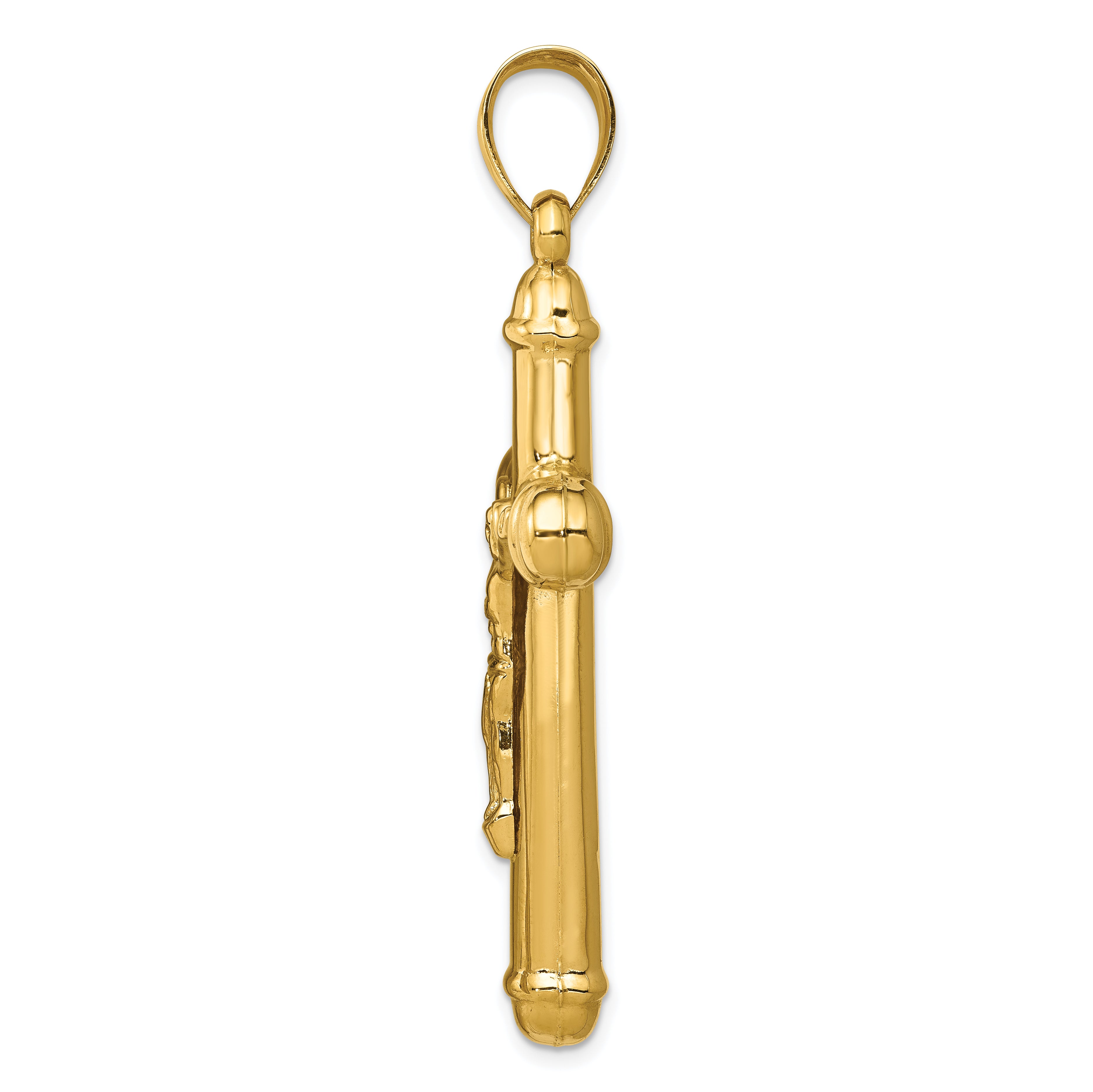 14K Reversible Crucifix Pendant