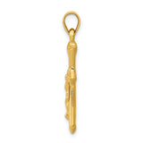 14K Reversible Crucifix Pendant