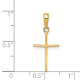 14k Polished Cross Pendant