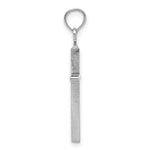 14K White Gold Polished Cross Pendant