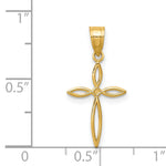14k Passion Cross Charm
