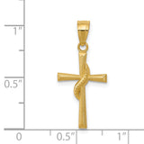 14k Polished Cross Pendant