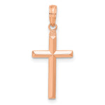 14k Rose Gold Reversible Latin Cross Pendant