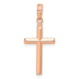 14k Rose Gold Reversible Latin Cross Pendant