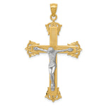 14k Two-tone Crucifix Pendant