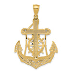 14k Two-tone Mariners Crucifix Pendant