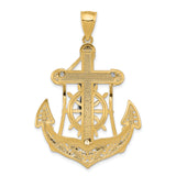 14k Two-tone Mariners Crucifix Pendant