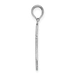14K White Gold Engraved Star Of David Charm