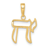 14k Chai Cut-out Pendant