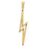 14k Polished D/C Lightning Bolt Pendant