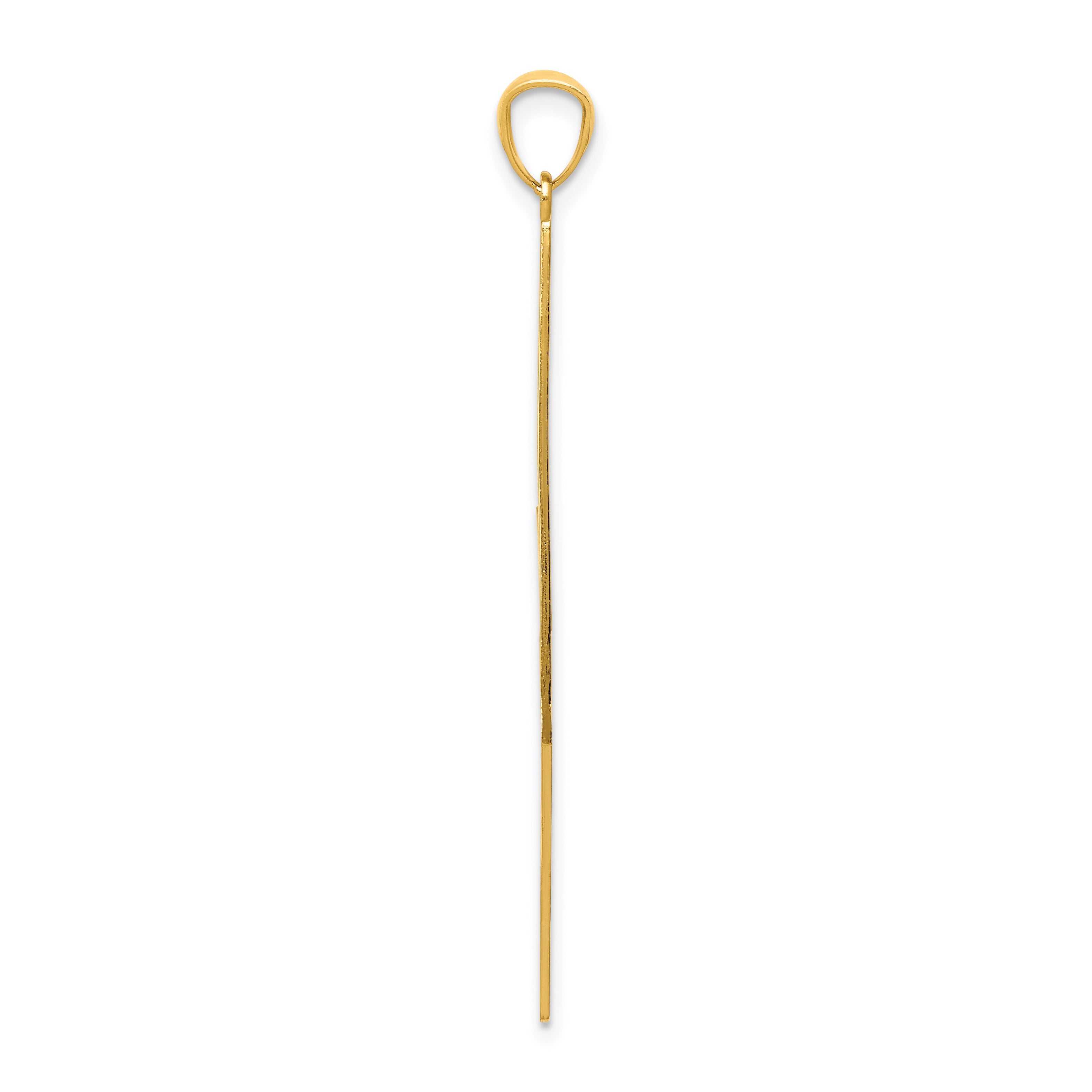 14k Polished D/C Lightning Bolt Pendant
