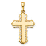 14K Lace Trim Cross Pendant