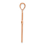 14K Rose Gold Stick Cross Pendant
