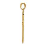 14K Solid Cross Pendant