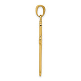 14K Solid Cross Pendant