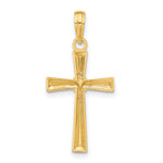 14K Diamond-cut X Cross Pendant
