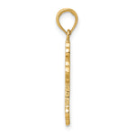 14K Budded Cross Pendant