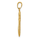 14K Polished w/Satin Figure 8 Cross Pendant