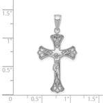 14K White Gold Crucifix Pendant