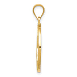 14k Star of David Circle Pendant