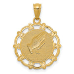14K w/Rhodium Baptism Pendant