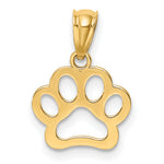 14K Paw Print Pendant