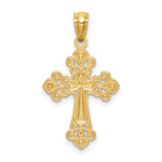 14K w/White Rhodium D/C Cross Pendant