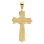 14K Diamond-cut Cross Pendant