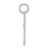 14K White Gold Cross Pendant