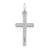 14K White Gold Cross Pendant