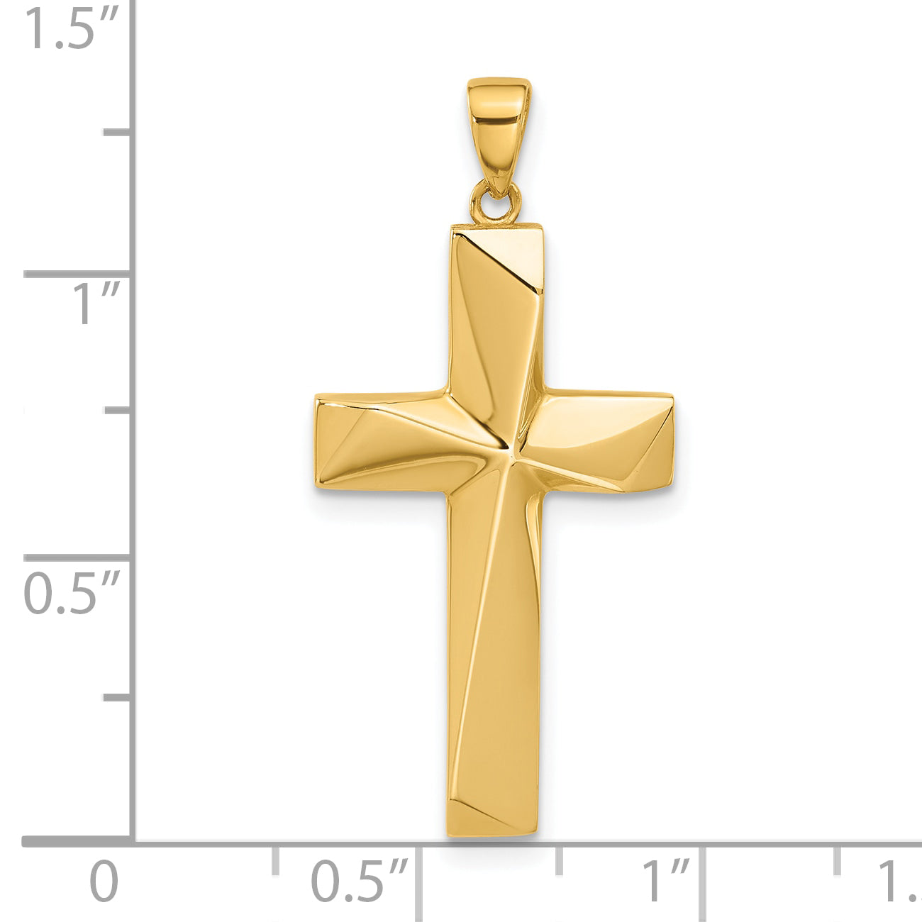 14K Polished Cross Pendant