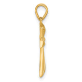 14K Polished Cross Pendant