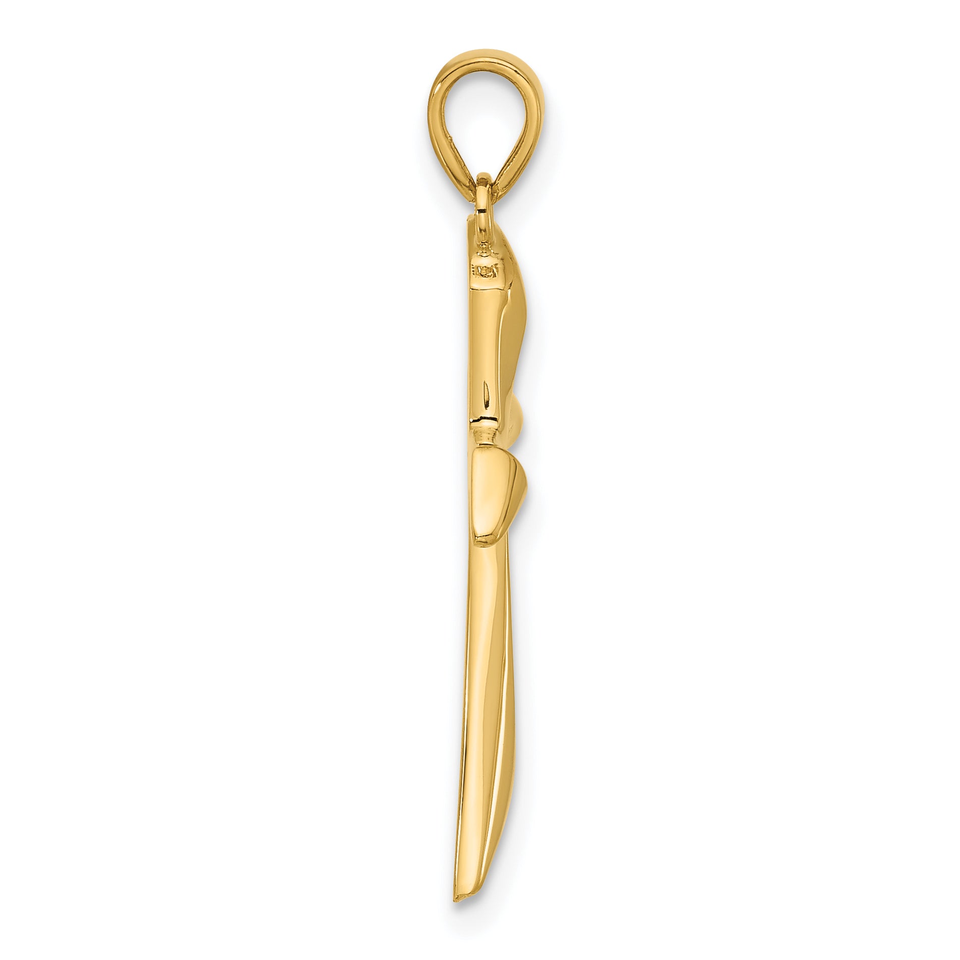 14K Polished Cross Pendant