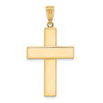 14K Two-tone Polished and Textured Crucifix Pendant