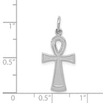 14k White Gold Ankh Cross Pendant