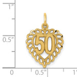 14k 50 in Heart Charm