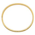 14k 3/16 Diamond-cut Concave Hinged Bangle Bracelet