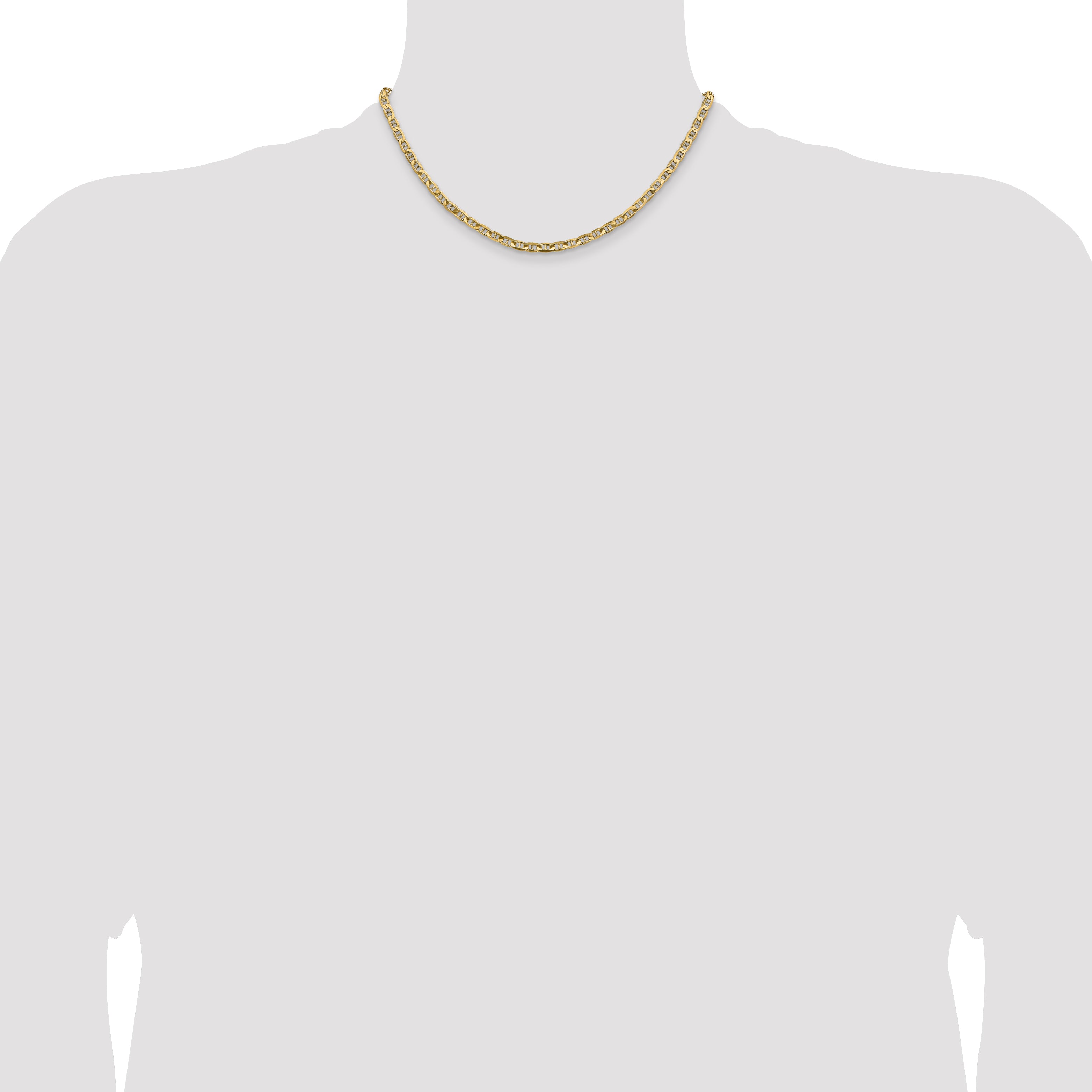 14k 3.75mm Concave Anchor Chain