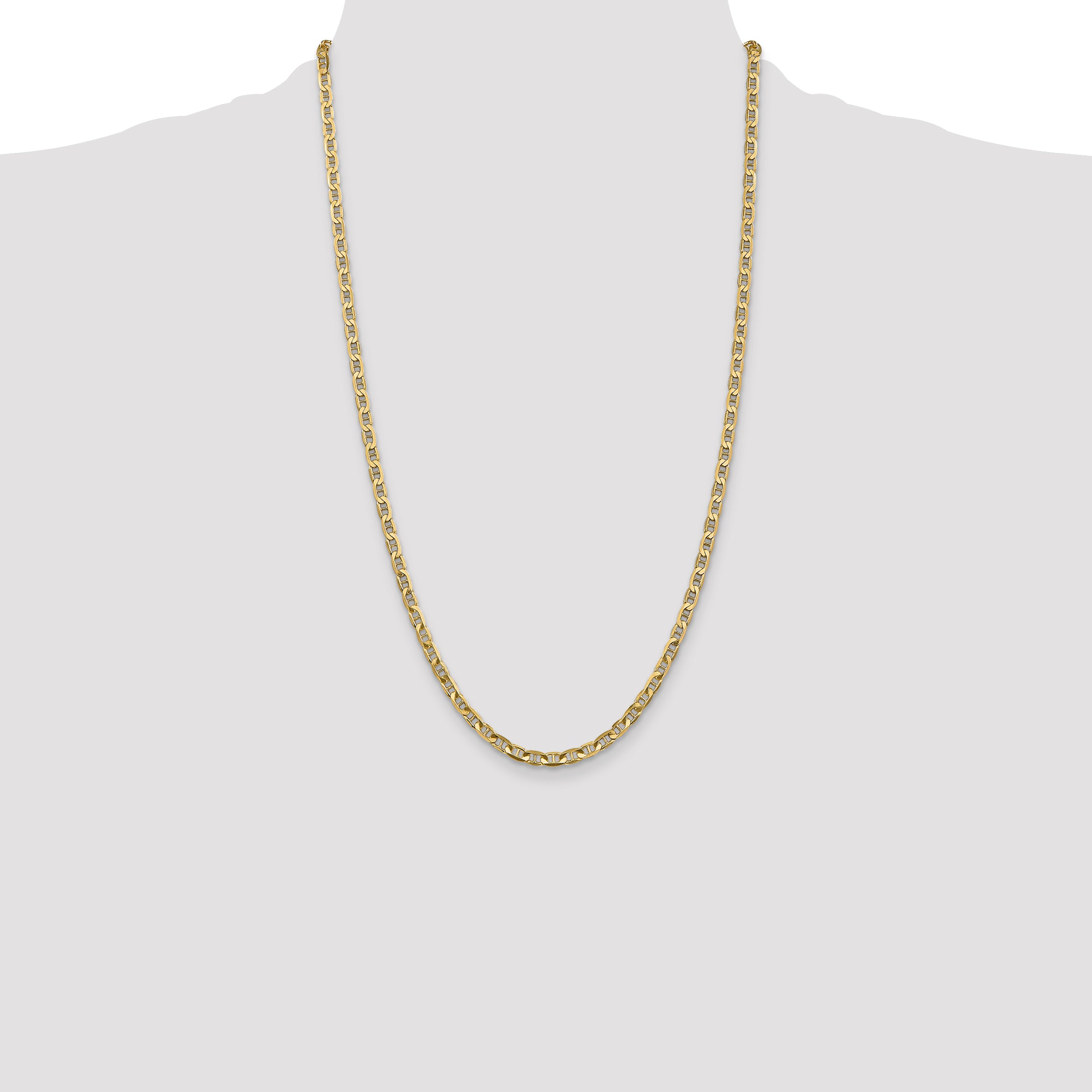 14k 3.75mm Concave Anchor Chain